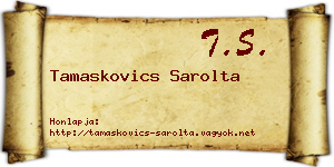Tamaskovics Sarolta névjegykártya
